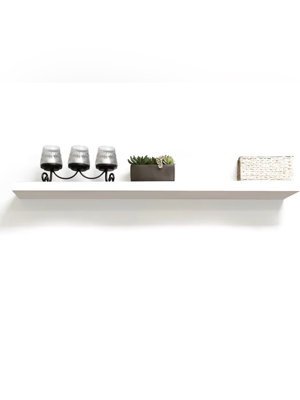 White Floating Wall Shelf - Home Wall Decor